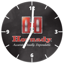 Hornady „H“ Wanduhr 18" / 45,7 cm Schwarz Rot
