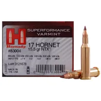Hornady Superformance Varmint .17 Hornet 1,0 g / 15,5 gr NTX bleifrei – 25 Patronen