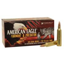 Federal American Eagle Varmint & Predator .22-250 Rem. 50GR JHP 50 Patronen Federal American Eagle Varmint & Predator .22-250 Rem. 50GR JHP 50 Patronen