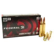 Federal American Eagle .223 Rem. 55GR FMJ 20 Patronen Federal American Eagle .223 Rem. 55GR FMJ 20 Patronen