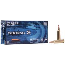 Federal Varmint & Predator .22-250 Rem. 55GR Hornady V-Max 20 Patronen Federal Varmint & Predator .22-250 Rem. 55GR Hornady V-Max 20 Patronen