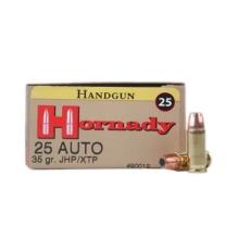 Hornady Custom .25 ACP 35GR XTP 25 Patronen