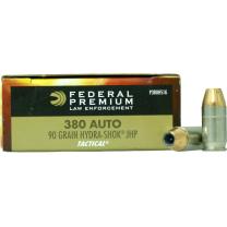 Federal Premium Tactical Hydra-Shok .380 Auto 90GR JHP 50 Patronen Federal Premium Tactical Hydra-Shok .380 Auto 90GR JHP 50 Patronen