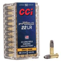 CCI Suppressor .22 LR 45GR HP 50 Patronen CCI Suppressor .22 LR 45GR HP 50 Patronen