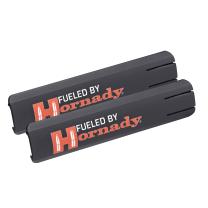 Hornady Picatinny-Schienenabdeckung „Fueled by Hornady“ – 2er-Set inkl. 2 Sticker – Schwarz