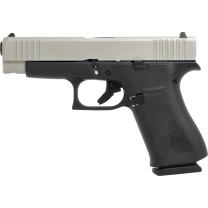 Glock Pistole G48 Silver Slide FS 9mm Luger 4.17″ / 106 mm 10+1, Compact Slimline