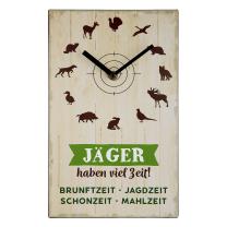 Wanduhr ''Jäger haben viel Zeit''
