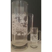 Glasseidel mit Stamper, Motiv Fuchs Glasseidel mit Stamper, Motiv Fuchs