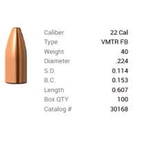 Barnes Geschoss .22/.224 40GR Varminator HP FB 100 Stück Barnes Geschoss .22/.224 40GR Varminator HP FB 100 Stück