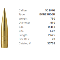 Barnes Geschoss .510 / .50 BMG 750GR Banded Solid LRS-BR 20 Stück Barnes Geschoss .510 / .50 BMG 750GR Banded Solid LRS-BR 20 Stück