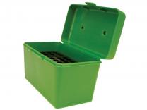 MTM Deluxe Patronenbox H50-RL-10 grün mit Klappdeckel und Tragegriff f. 50 Patronen .30-06 u.w.