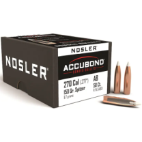 Nosler Geschoss .270/.277 Accubond 150GR Bonded Tipped Boat Tail 50 Stück Nosler Geschoss .270/.277 Accubond 150GR Bonded Tipped Boat Tail 50 Stück