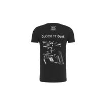 GLOCK T-Shirt „Engineering Gen5“ Herren kurzarm – Schwarz – Größe S