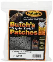 Butch's Triple Twill Reinigungspatches 300 Stück für .10 / .12 / .16