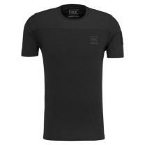 GLOCK Tactical T-Shirt Schwarz – Ripstop-Schultern, Stretch-Torso – Soft-Velcro-Badge – Größe XXL