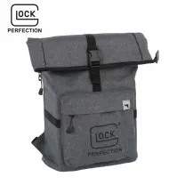 GLOCK Rucksack „Perfection“ – Grau – wasserdicht beschichtet – 32×14×41 cm