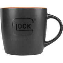 Glock Kaffeetasse „Perfection“ – Schwarz/Orange – 250 ml – Keramik