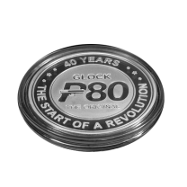 Glock Münze/Medaille „40th Anniversary P80“ – Metall – Ø 40 mm