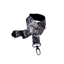 Glock Schlüsselband/Lanyard – Schwarz Pistolen-Camouflage Satin – Metall-Karabiner