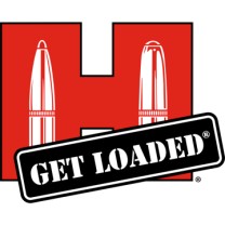 Hornady "Get Loaded" Aufkleber – Rot/Weiß – 4.5″×5″ (11,4×12,7 cm)
