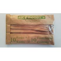 Pic Woody's Holzbesteck f. 10 Personen (Gabel/Messer) Pic Woody's Holzbesteck f. 10 Personen (Gabel/Messer)