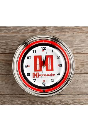 Hornady Retro Wanduhr Neon 17" / 43,2 cm
