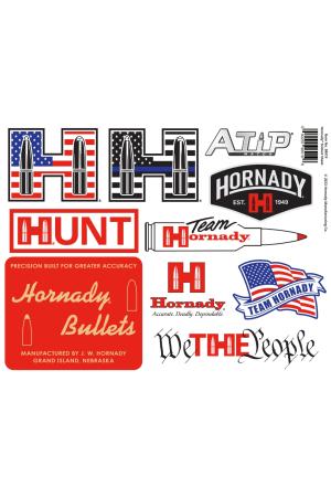 Hornady Aufkleberbogen "Sticker Sheet" – 10 Sticker – 28×22 cm