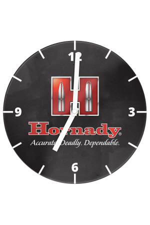 Hornady „H“ Wanduhr 18" / 45,7 cm Schwarz Rot