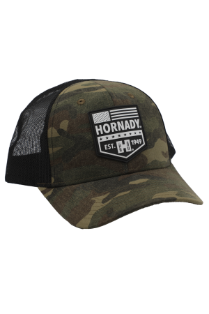 Hornady Schildmütze / Cap Schwarz Camouflage Est. 1949