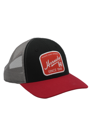 Hornady Schildmütze Retro Tri-Color Schwarz Grau Rot "Since 1949"