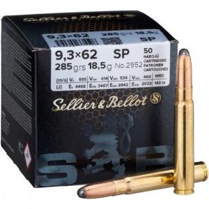 Sellier & Bellot 9,3x62 285GR SP 50 Patronen