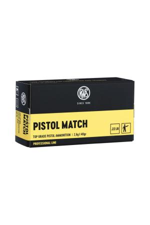 RWS Pistol Match .22 LR 40GR LRN 50 Patronen
