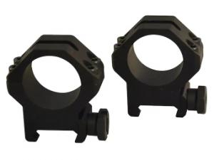 Weaver Tactical 4-Hole Picatinny-Style Ringe matt schwarz 30mm high, BH 12,45mm
