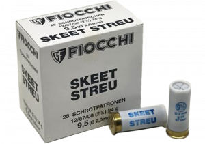Fiocchi Skeet Streu Sportschrot .12/67 24G #9,5 25 Patronen