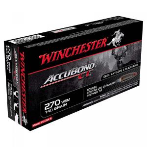 Winchester Accubond CT .270 WSM 140GR Bonded Controlled Expansion Polymer Tip 20 Patronen