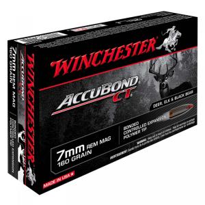 Winchester Accubond CT 7mm Rem. Mag. 160GR Bonded Controlled Expansion Polymer Tip 20 Patronen