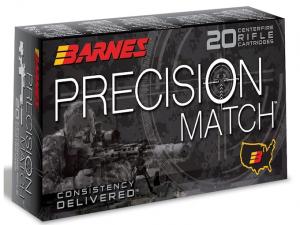 Barnes PRECISION MATCH .300 AAC Blackout 125GR OTM Boat Tail 20 Patronen