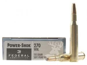 Federal Power-Shok .270 Win. 150GR JSP RN 20 Patronen