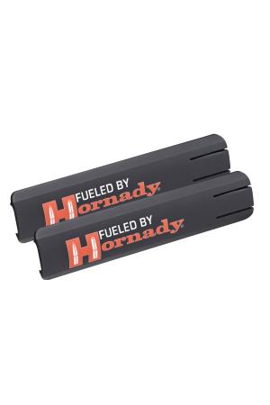 Hornady Picatinny-Schienenabdeckung „Fueled by Hornady“ – 2er-Set inkl. 2 Sticker – Schwarz