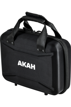 AKAH Hardcase Kurzwaffenkoffer – Nylon/Noppenschaum, abschließbar – 30,5×22,5×10,5 cm – Schwarz