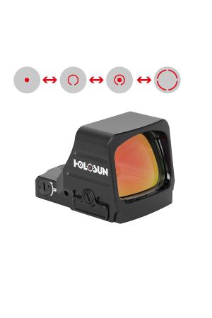 Holosun HS507COMP Offenes Reflex Rotpunktvisier mit wechselbarem Absehen (2MOA Punkt, 8/20/32MOA Kreis)