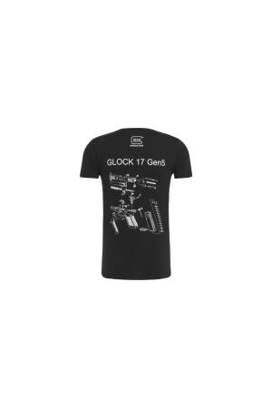 GLOCK T-Shirt „Engineering Gen5“ Herren kurzarm – Schwarz – Größe 3XL