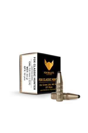 Fox Bullets Classic Hunter .224 3,9 g / 60 gr bleifreie Geschosse – 50 Stück