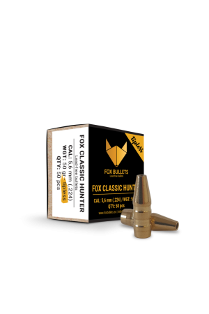Fox Bullets Classic Hunter Tipless .224 3,2 g / 50 gr bleifreie Geschosse – 50 Stück