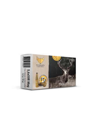 Fox Bullets Classic Hunter 5,6x50 R Mag. 3,2 g / 50 gr bleifreie Munition – 20 Patronen