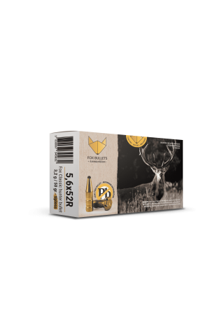 Fox Bullets Classic Hunter Tipless 5,6x52 R 3,2 g / 50 gr bleifreie Munition – 20 Patronen