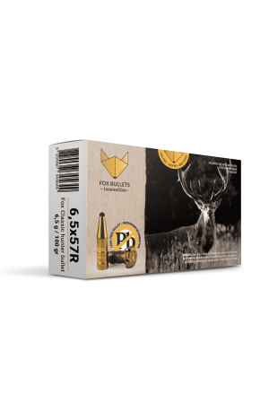 Fox Bullets Classic Hunter 6,5x57 R 6,5 g / 100 gr bleifreie Munition – 20 Patronen