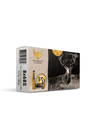 Fox Bullets Classic Hunter 8x68 S 11,7 g / 180 gr bleifreie Munition – 20 Patronen