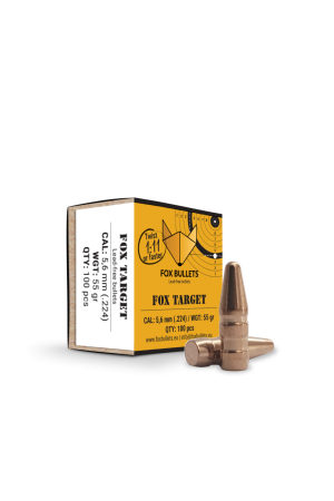 Fox Bullets Target .224 3,6 g / 55 gr bleifreie Geschosse – 100 Stück