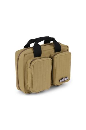 Winter Pistolentasche W8 für 2 Kurzwaffen – 8 Magazinhalter, 1000D, abschließbar (Dune)